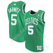 Billige Basketball Trøje Børn Boston Celtics 2007-08 Kevin Garnett 5# Grøn Hardwood Classics Swingma..